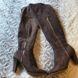 Fashion nova over the knee boots brown suede
